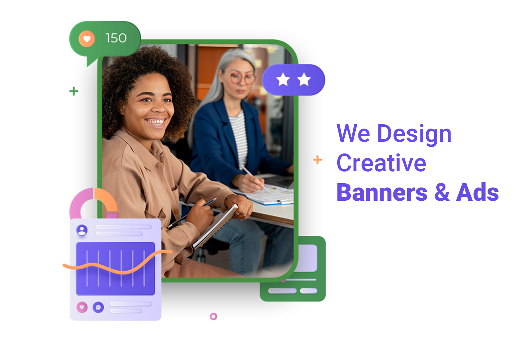 creative banner & ad design services for multiple platforms